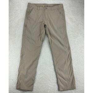 Eddie Bauer Travex Chino Pants Mens 36x32 Beige Stretch Straight Hiking Outdoor